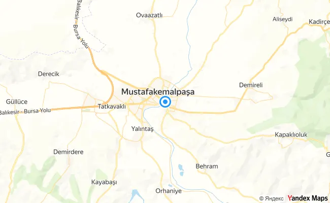 Mustafakemalpaşa Bursa konum haritası