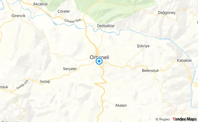 Orhaneli Bursa konum haritası