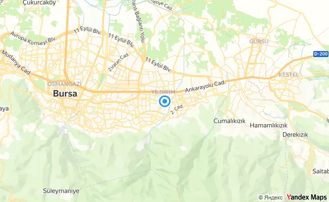 Yıldırım Bursa konum haritası