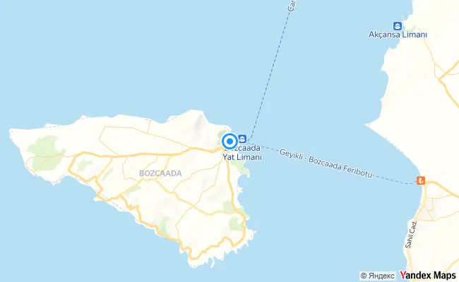 Bozcaada Çanakkale konum haritası