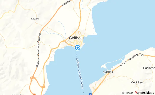 Gelibolu Çanakkale konum haritası