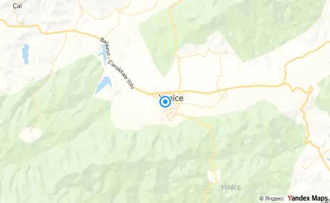 Yenice Çanakkale konum haritası