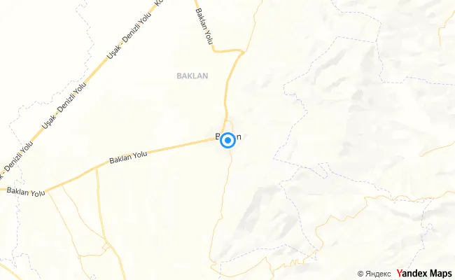 Baklan Denizli konum haritası