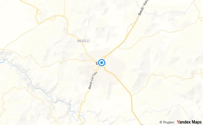 Bekilli Denizli konum haritası