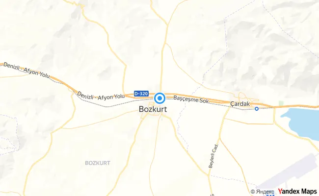 Bozkurt Denizli konum haritası