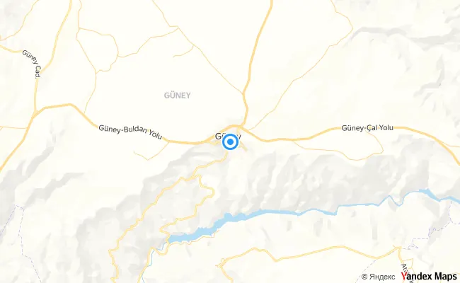 Güney Denizli konum haritası