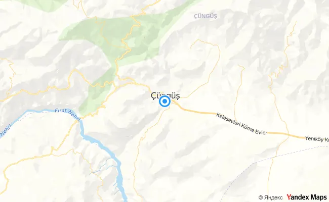 Çüngüş Diyarbakır konum haritası