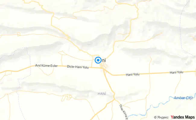 Hani Diyarbakır konum haritası