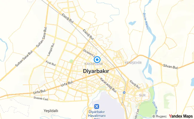 Kayapınar Diyarbakır konum haritası