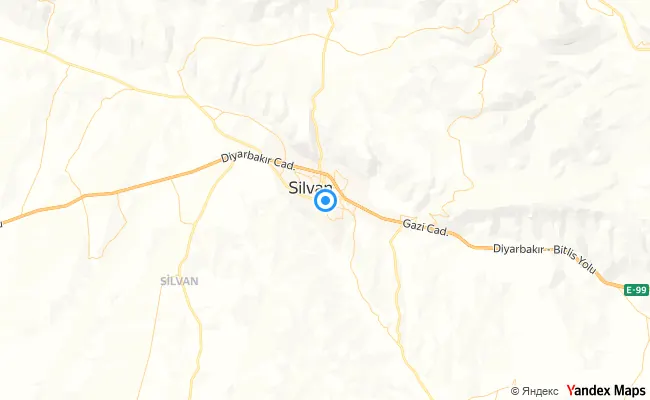 Silvan Diyarbakır konum haritası
