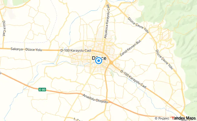 Merkez Düzce konum haritası