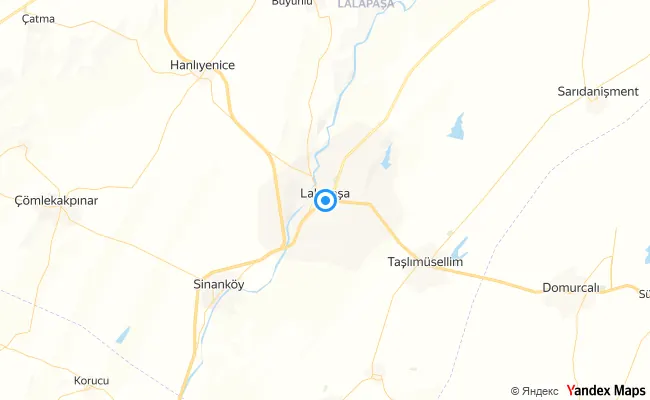 Lalapaşa Edirne konum haritası