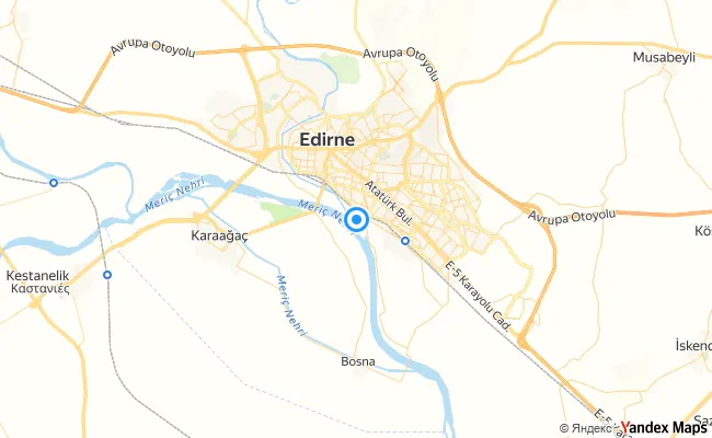 Meriç Edirne konum haritası