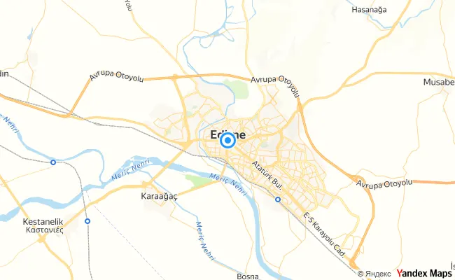 Merkez Edirne konum haritası