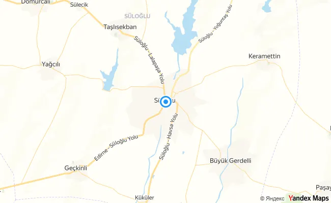 Süloğlu Edirne konum haritası