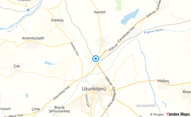 Uzunköprü Edirne konum haritası
