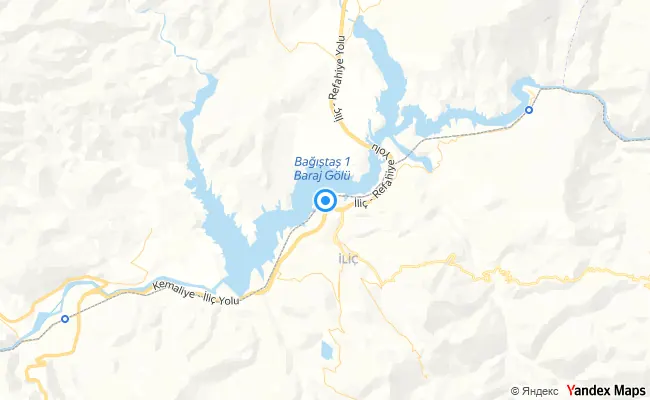 İliç Erzincan konum haritası