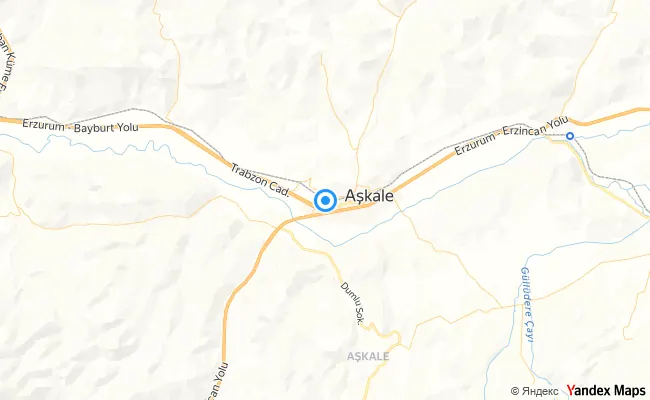 Aşkale Erzurum konum haritası
