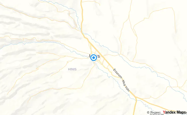 Hınıs Erzurum konum haritası