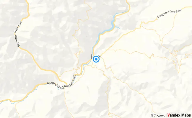 İspir Erzurum konum haritası