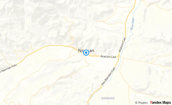 Narman Erzurum konum haritası