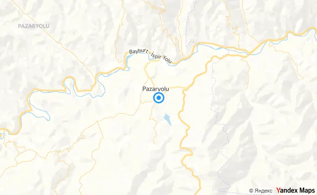 Pazaryolu Erzurum konum haritası