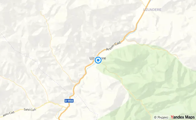 Uzundere Erzurum konum haritası