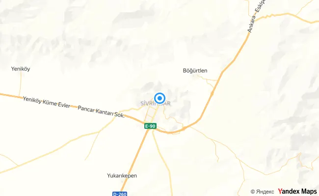 Sivrihisar Eskişehir konum haritası