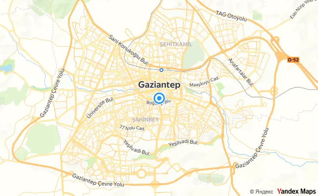 Şahinbey Gaziantep konum haritası