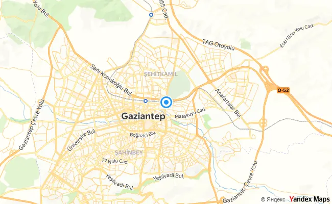 Şehitkamil Gaziantep konum haritası