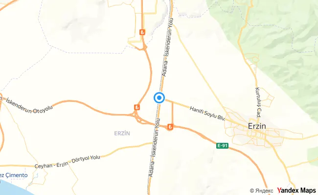 Erzin Hatay konum haritası