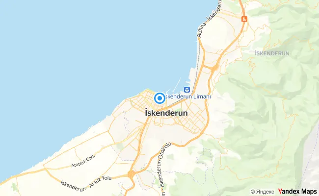 İskenderun Hatay konum haritası