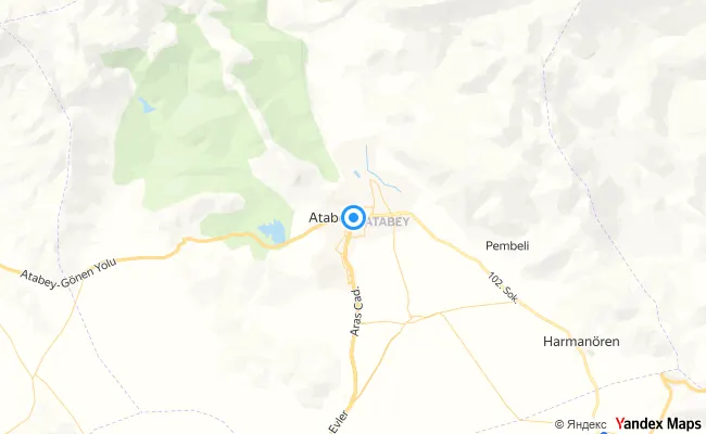 Atabey Isparta konum haritası