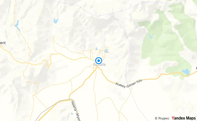 Gönen Isparta konum haritası