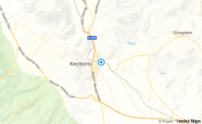 Keçiborlu Isparta konum haritası