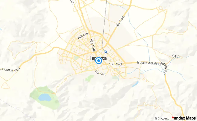 Merkez Isparta konum haritası
