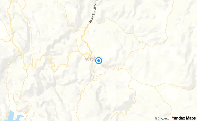 Sütçüler Isparta konum haritası