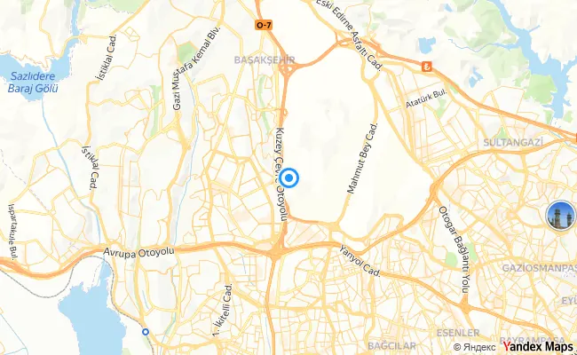 Başakşehir İstanbul konum haritası