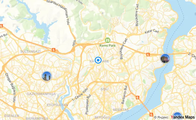 Kağıthane İstanbul konum haritası