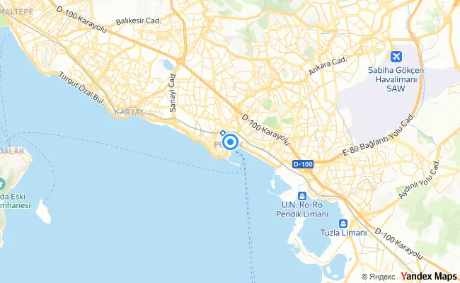 Pendik İstanbul konum haritası