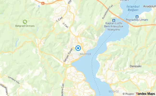 Sarıyer İstanbul konum haritası