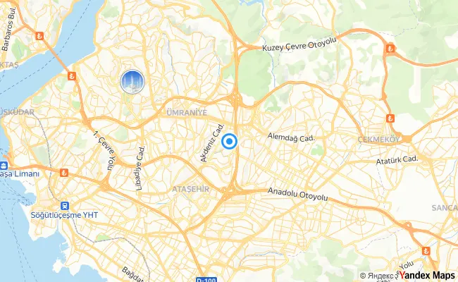 Ümraniye İstanbul konum haritası