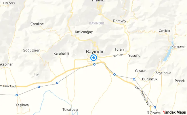 Bayındır İzmir konum haritası