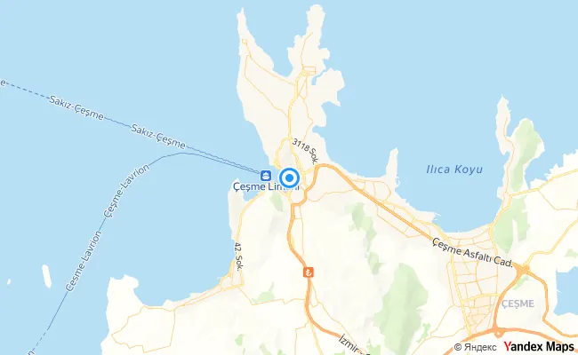 Çeşme İzmir konum haritası
