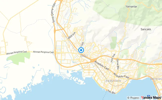 Çiğli İzmir konum haritası