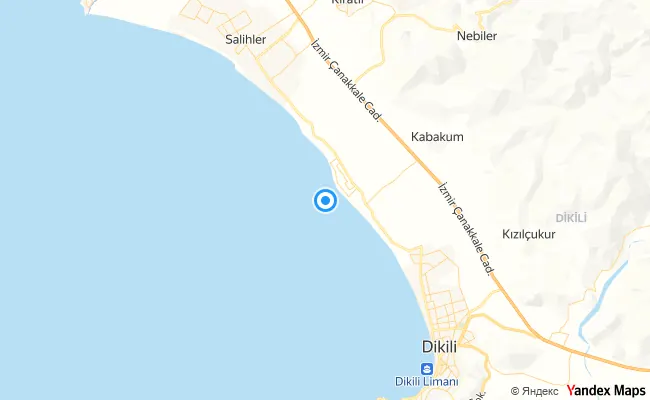 Dikili İzmir konum haritası