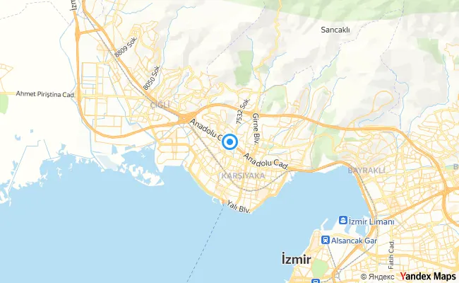 Karşıyaka İzmir konum haritası