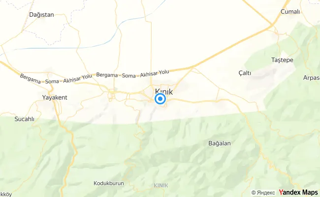 Kınık İzmir konum haritası