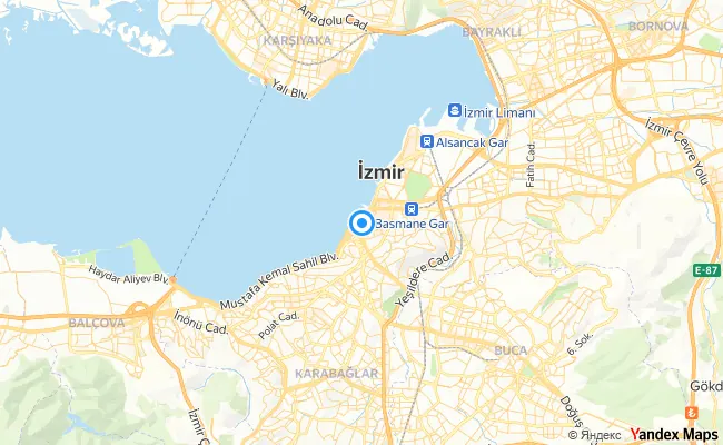 Konak İzmir konum haritası