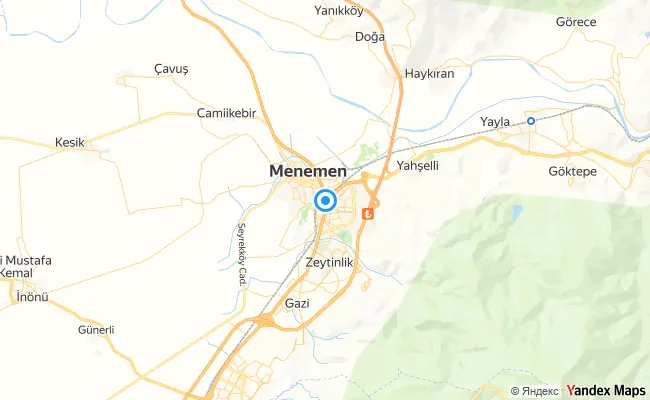 Menemen İzmir konum haritası